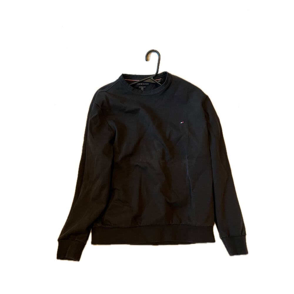 Tommy Hilfiger Crewneck Black Performance Sweatshirt Mens L